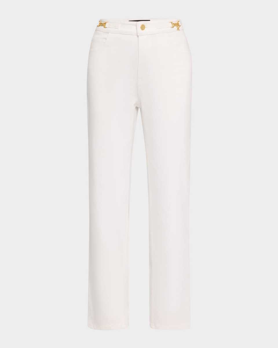 June Cropped Chain-Embellished Pants
